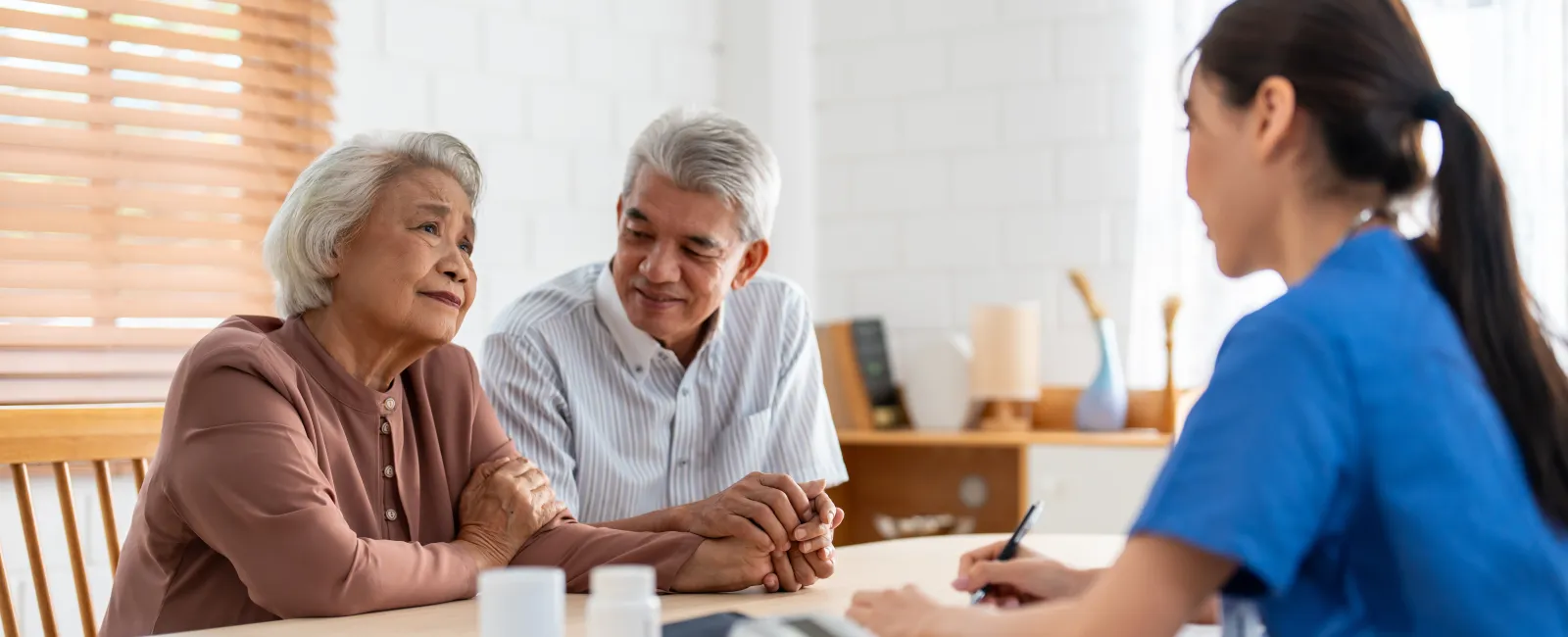 a few people having a discussion