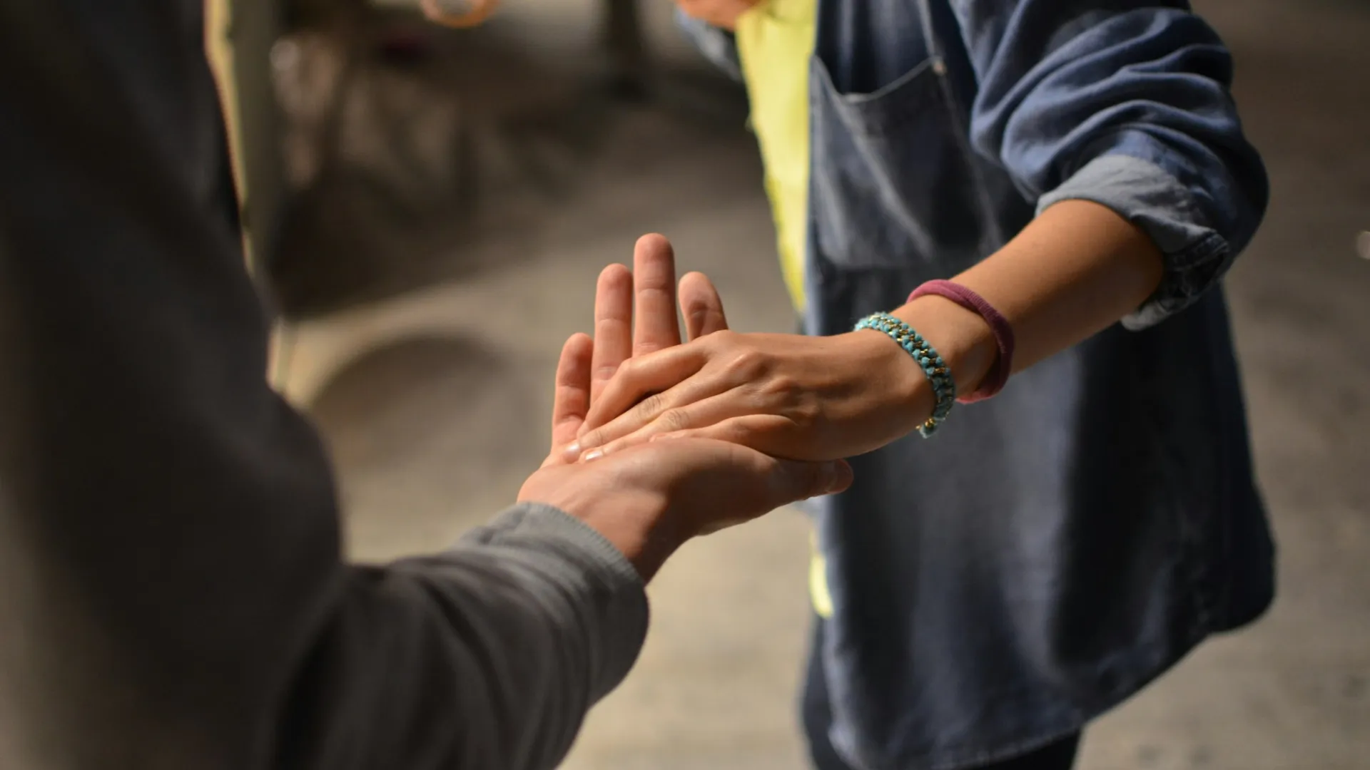 a person holding a baby