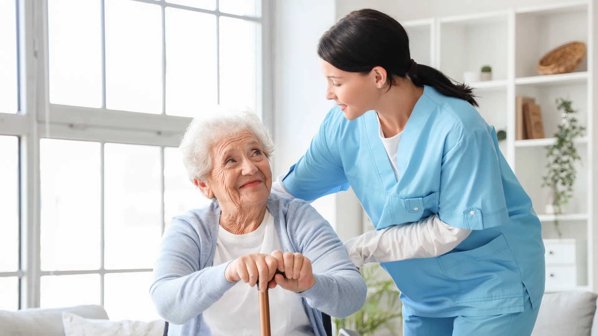 a doctor checking a patient's blood pressure
