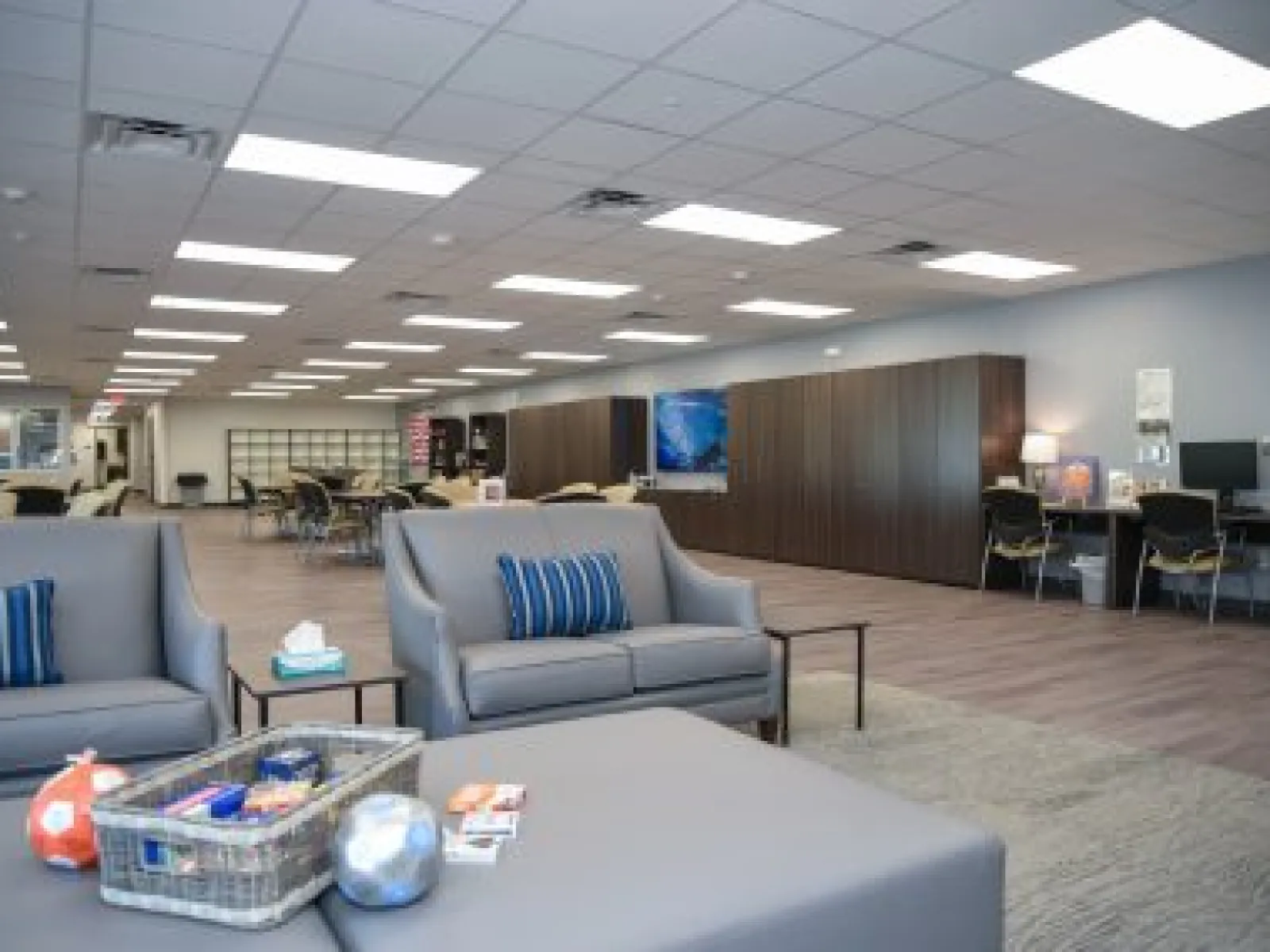 a room with couches and chairs