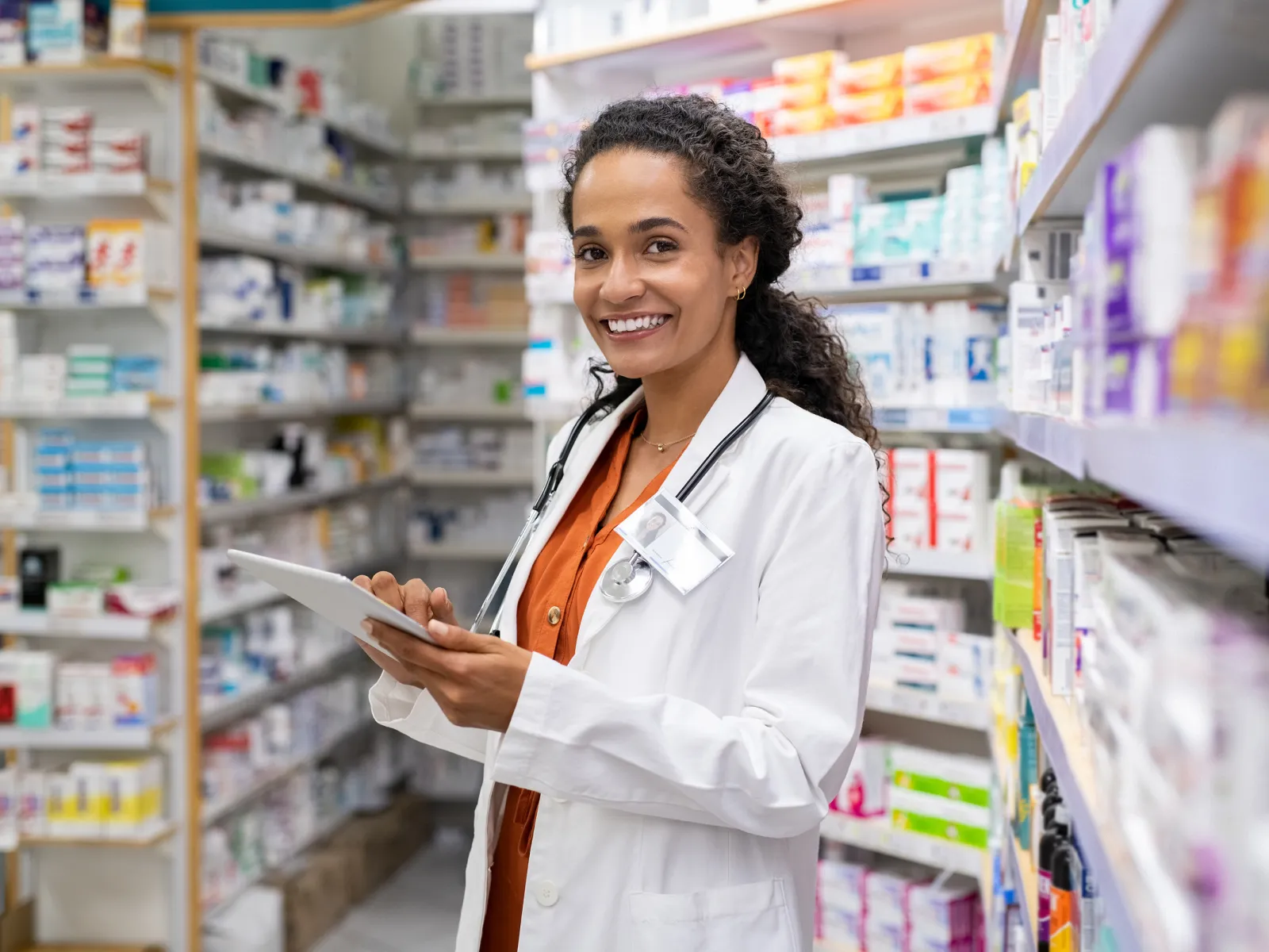 a person in a white coat