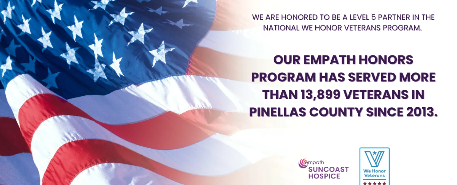 Suncoast Hospice Recertified as Level 5 We Honor Veterans Partner