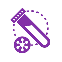 a neon sign with a clock