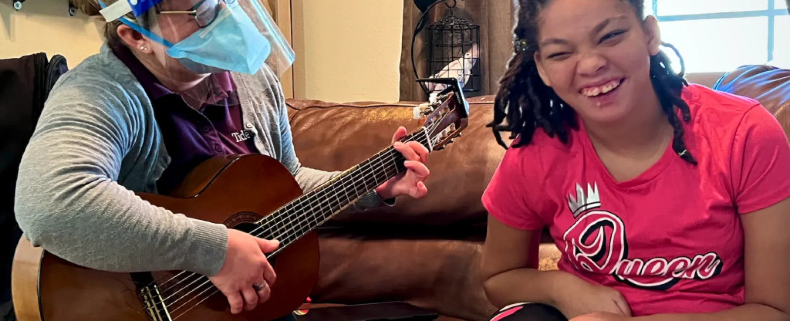 Music Therapy Sessions Get Teen Moving, Playing Along